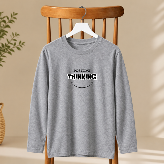 Men's Full Sleeve T-Shirt - Positive Thinking