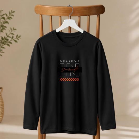 Men's Full Sleeve T-Shirt - Believe In Your Self