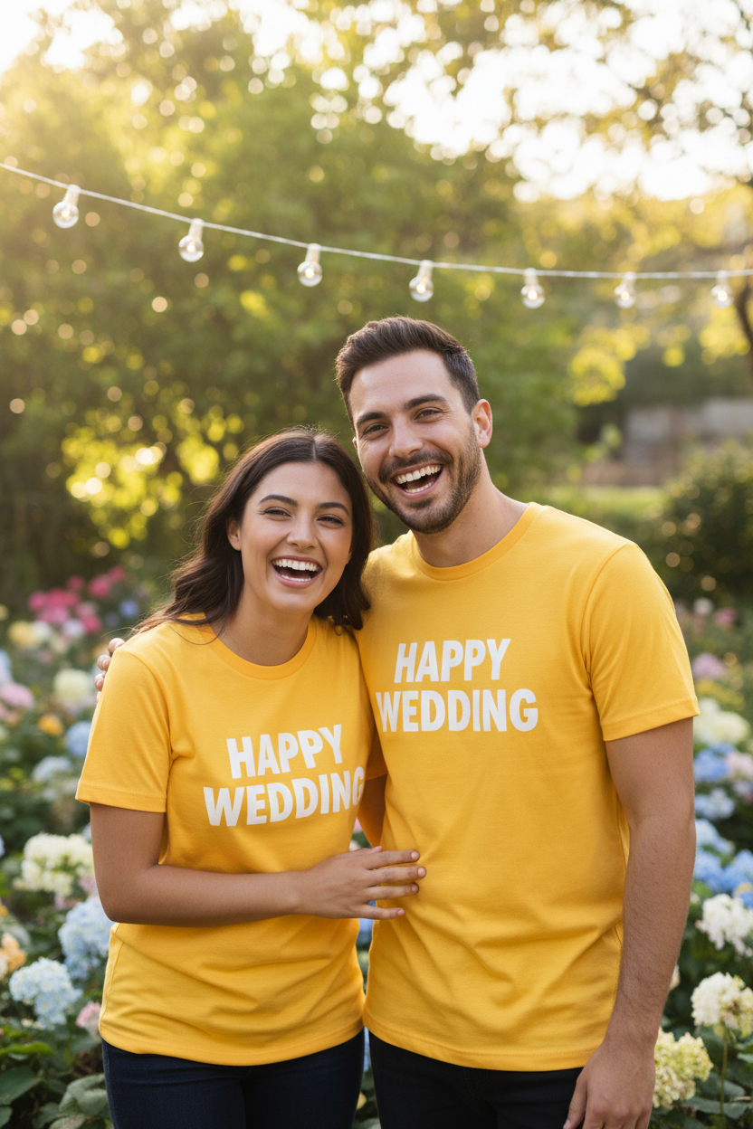 Couple wedding T-shirts