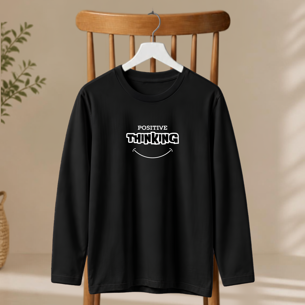 Men's Full Sleeve T-Shirt - Positive Thinking