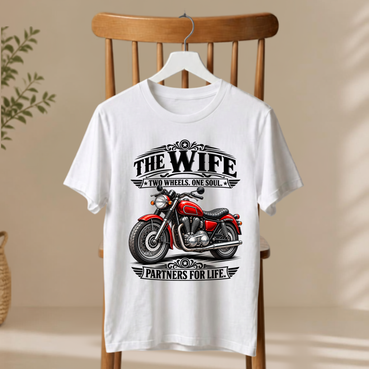 T-Shirt - The Wife, Two Wheels One Soul