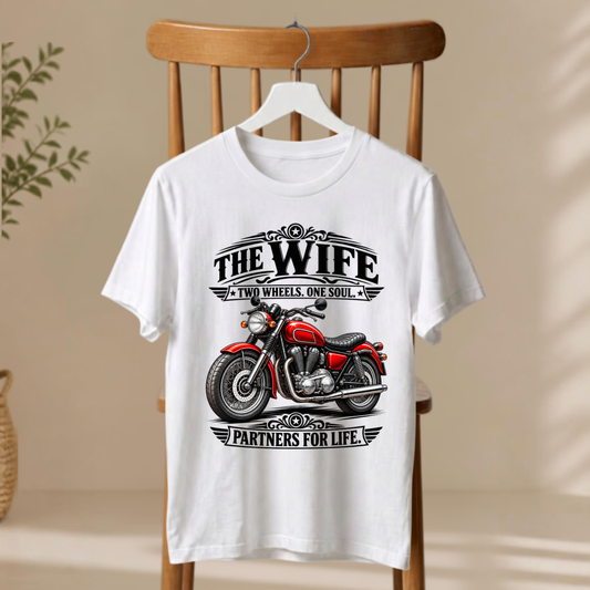 T-Shirt - The Wife, Two Wheels One Soul