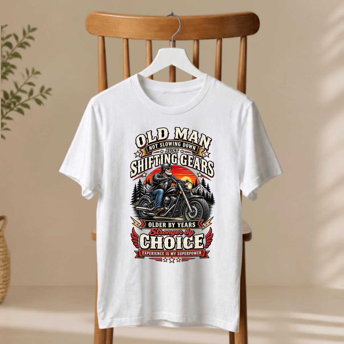 T-Shirt - Old Man Shifting Gears
