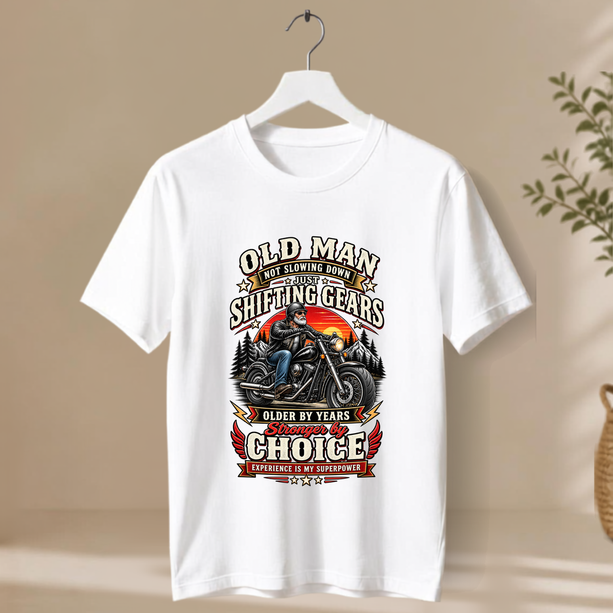 T-Shirt - Old Man Shifting Gears