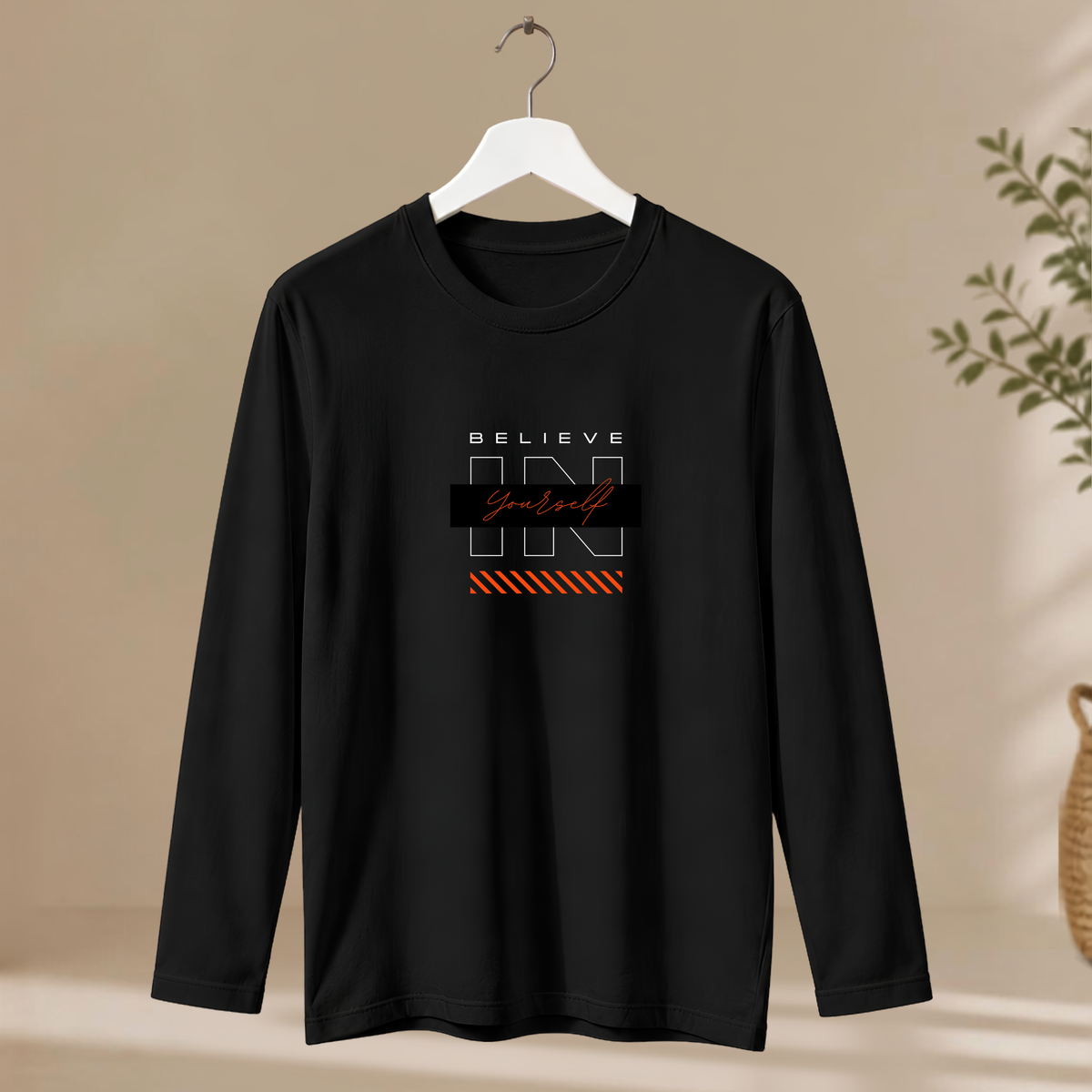 Men's Full Sleeve T-Shirt - Believe In Your Self