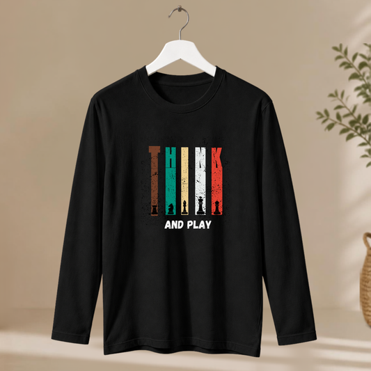 Men's Full Sleeve T-Shirt - Think and Play
