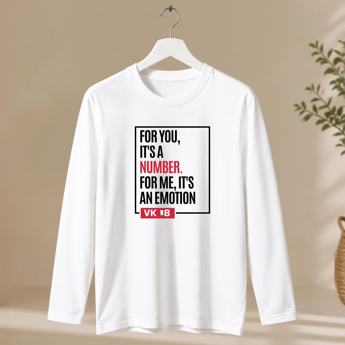 Men's Full Sleeve T-Shirt -  For Me It's An Emotion