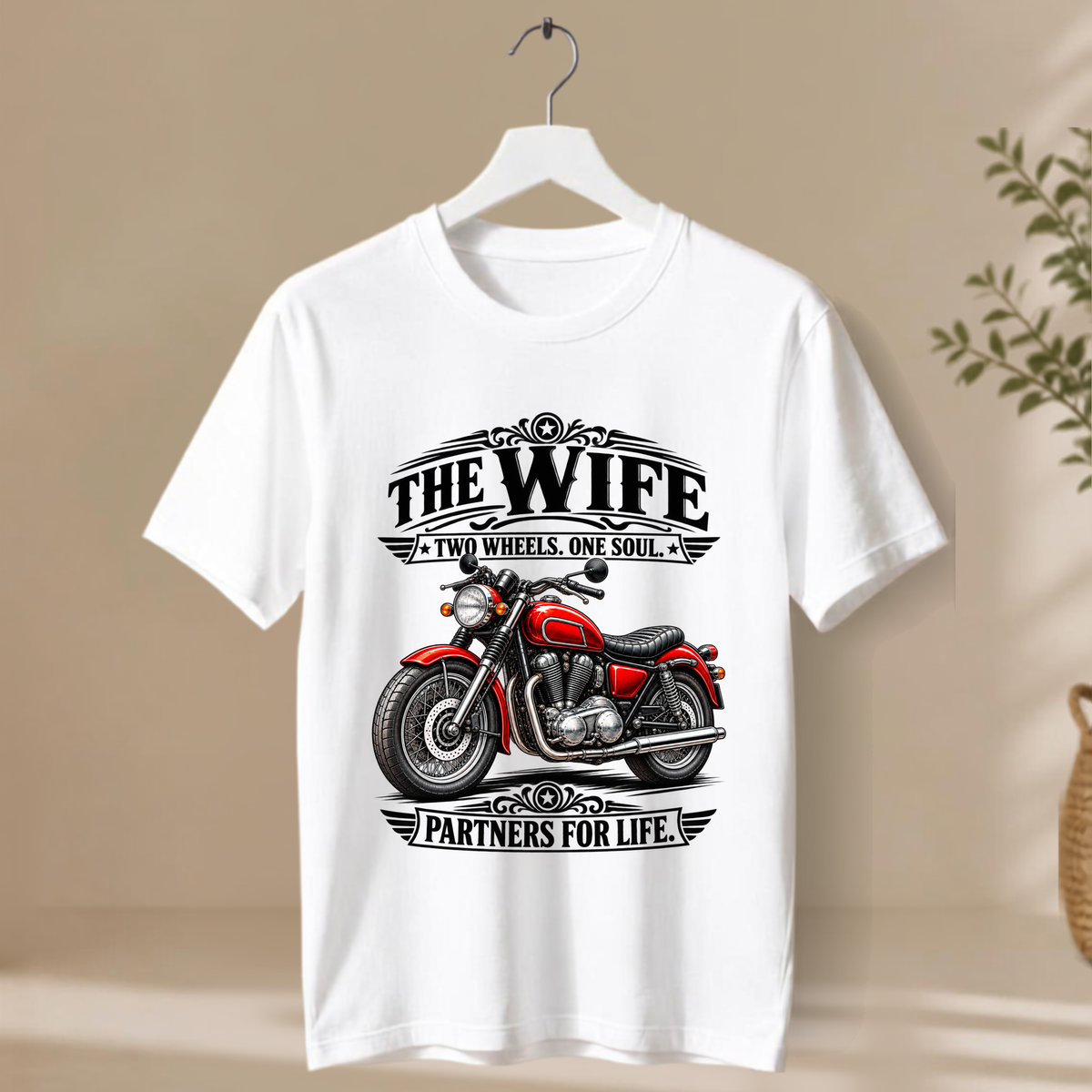T-Shirt - The Wife, Two Wheels One Soul