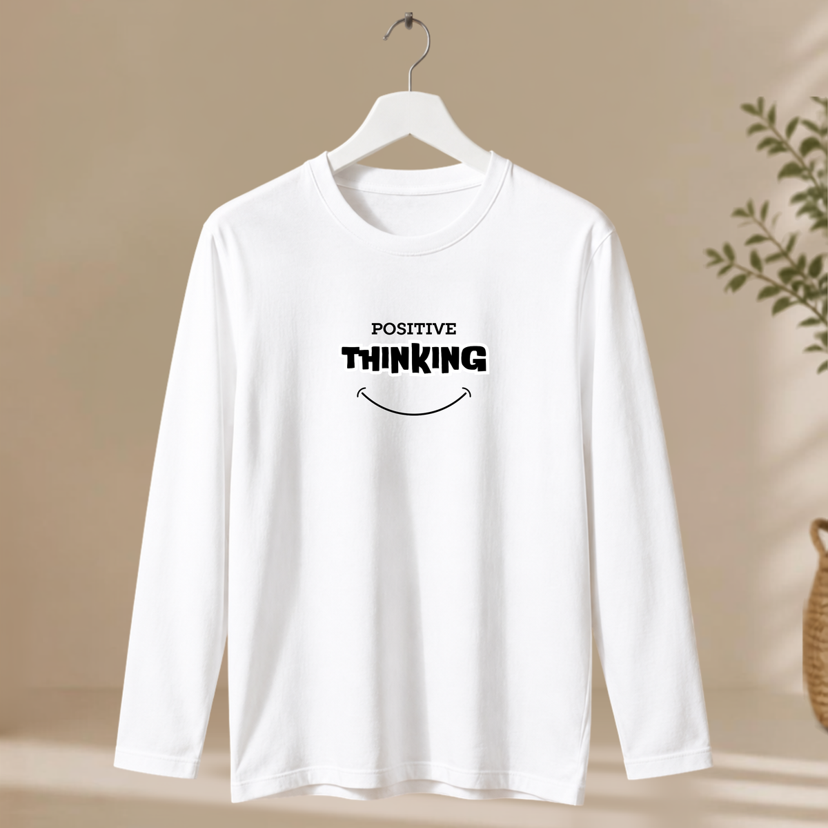 Men's Full Sleeve T-Shirt - Positive Thinking