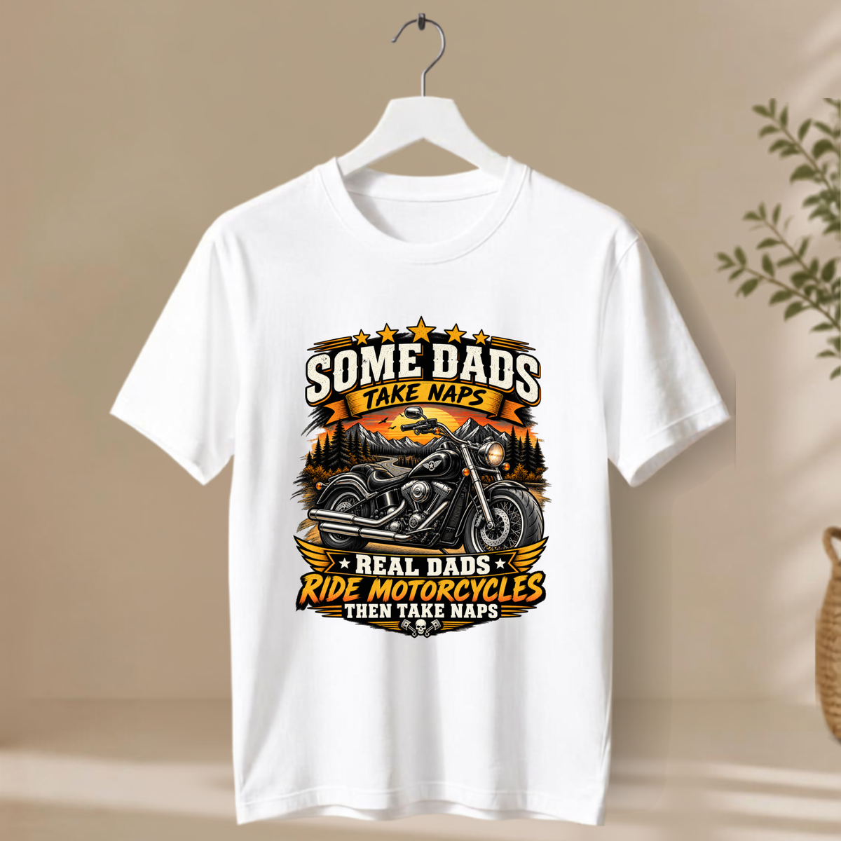 T-Shirt - Real Dads Ride Motorcycles Then Take Naps