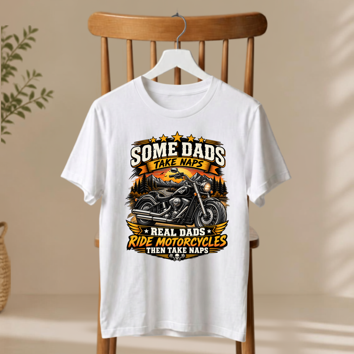 T-Shirt - Real Dads Ride Motorcycles Then Take Naps