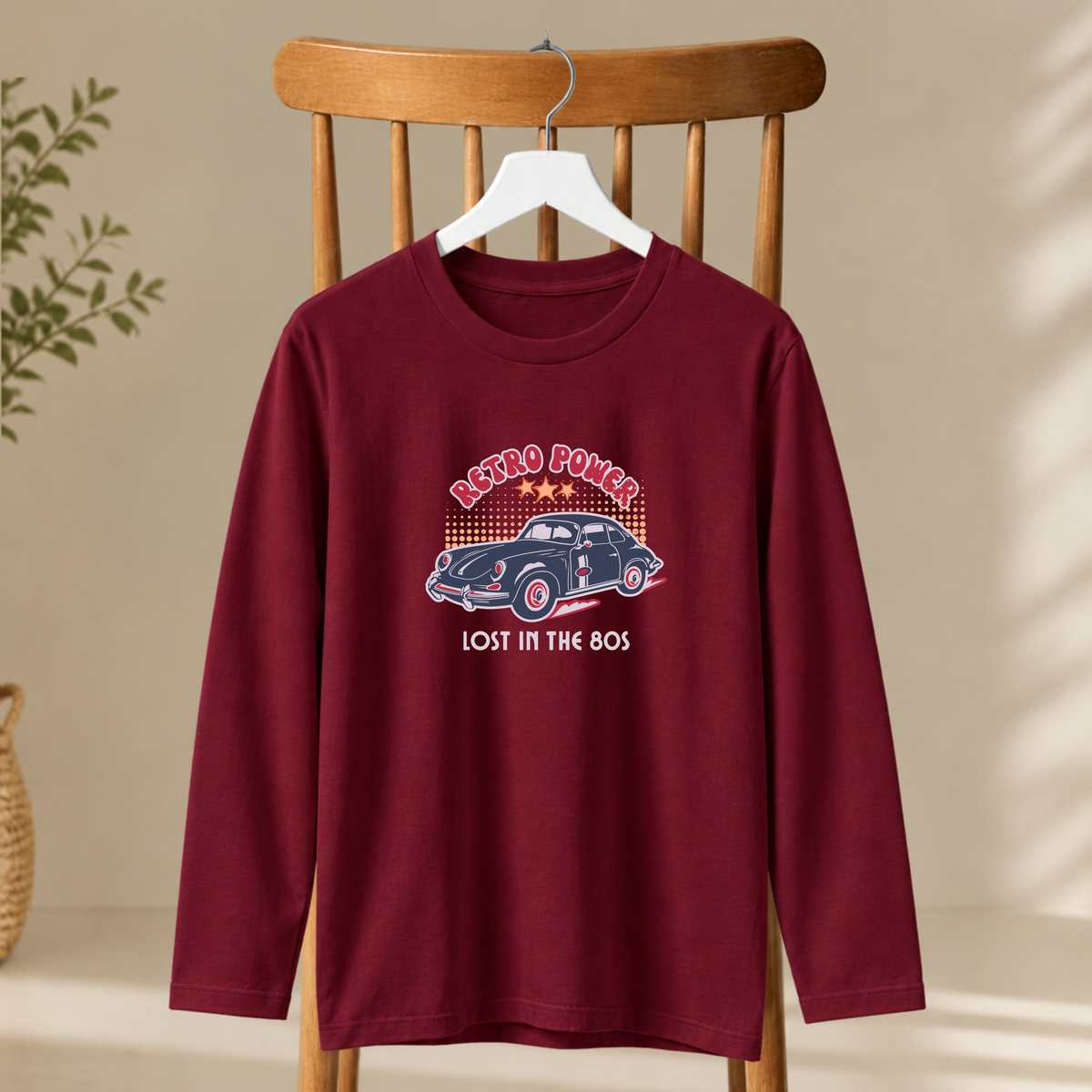 Men's Full Sleeve T-Shirt - Retro Power