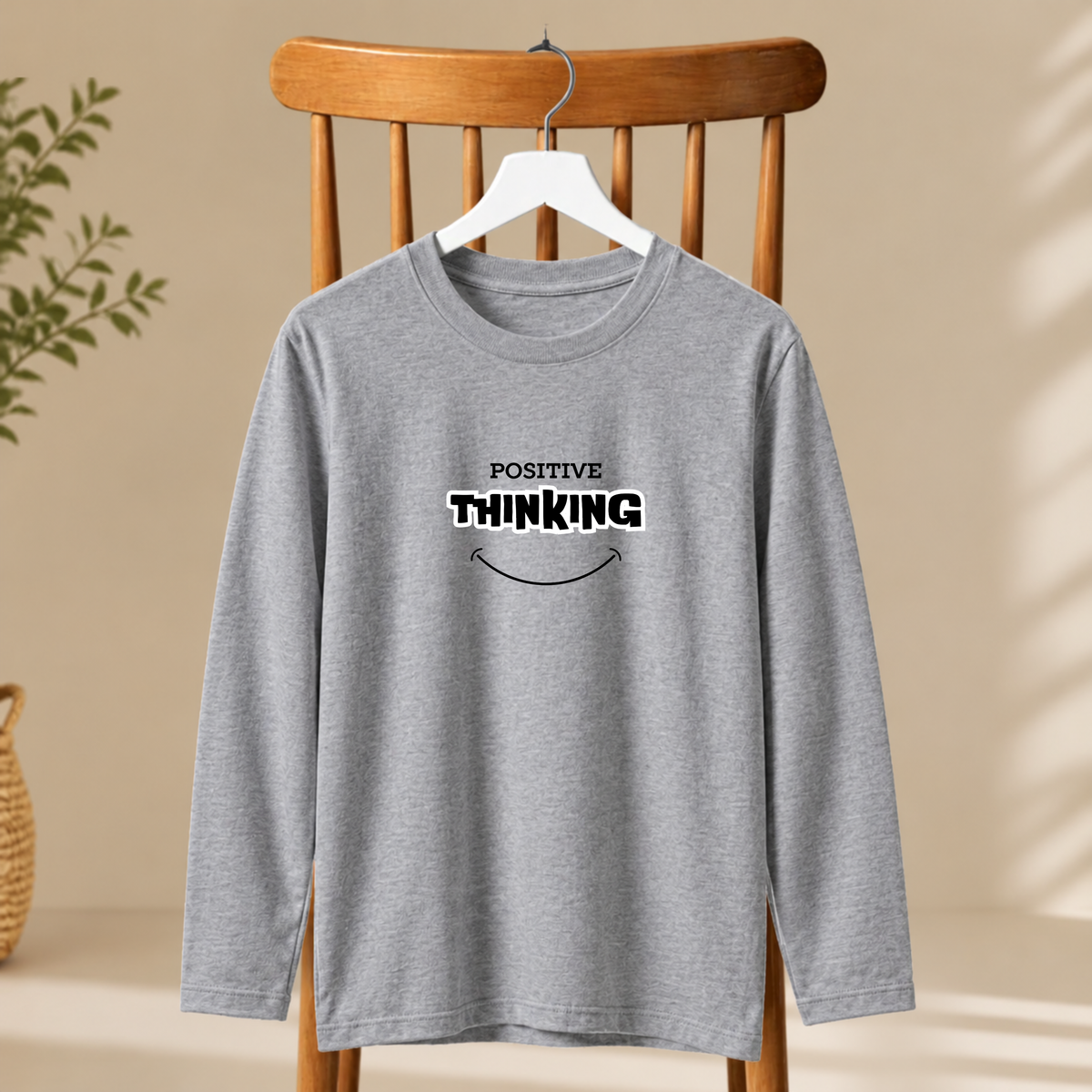 Men's Full Sleeve T-Shirt - Positive Thinking