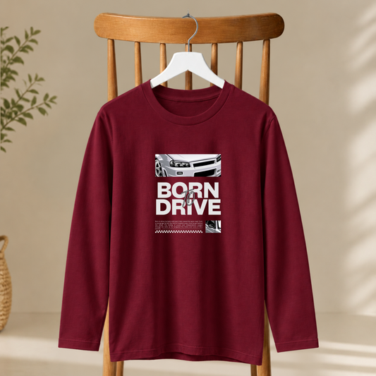 Men's Full Sleeve T-Shirt - Born To Drive