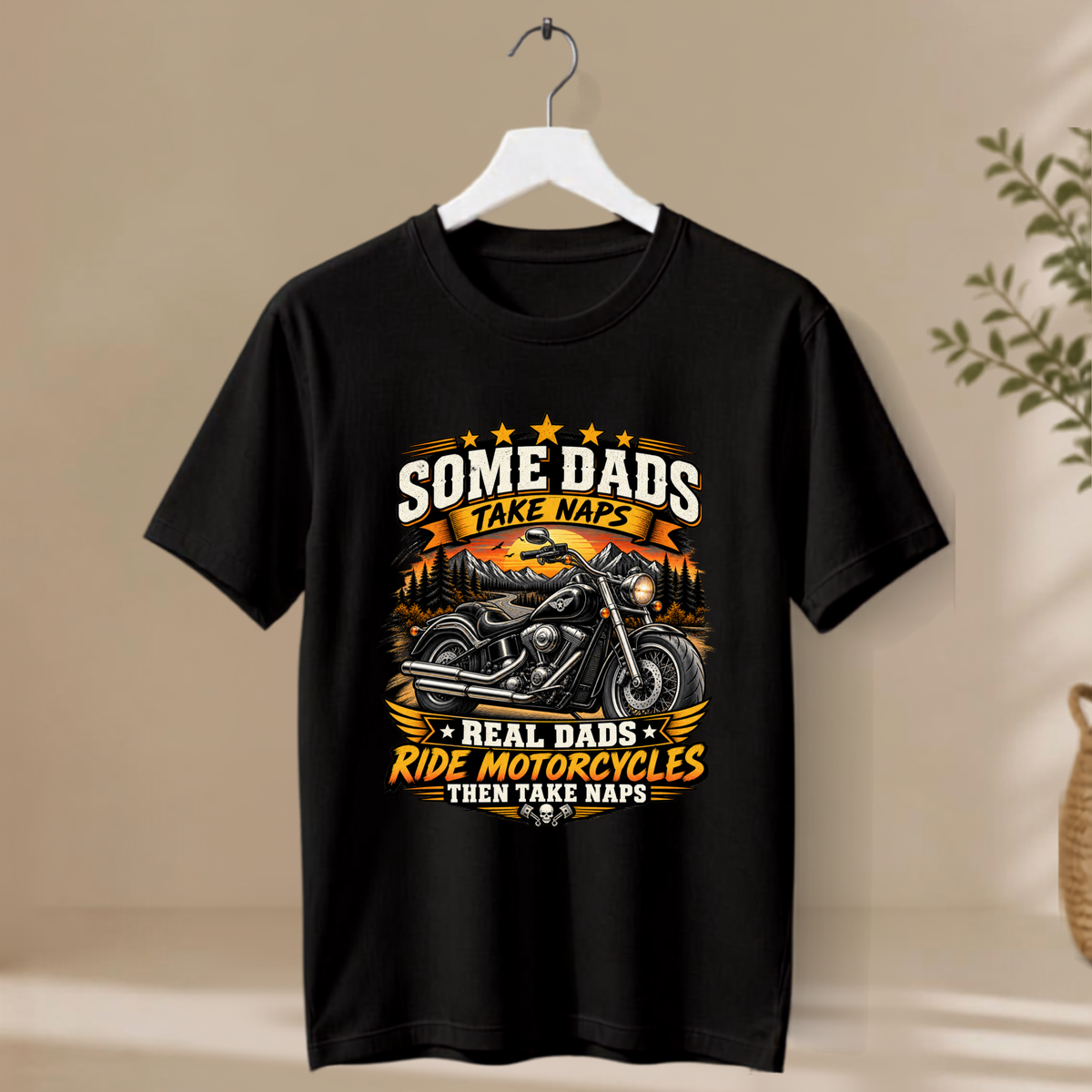 T-Shirt - Real Dads Ride Motorcycles Then Take Naps