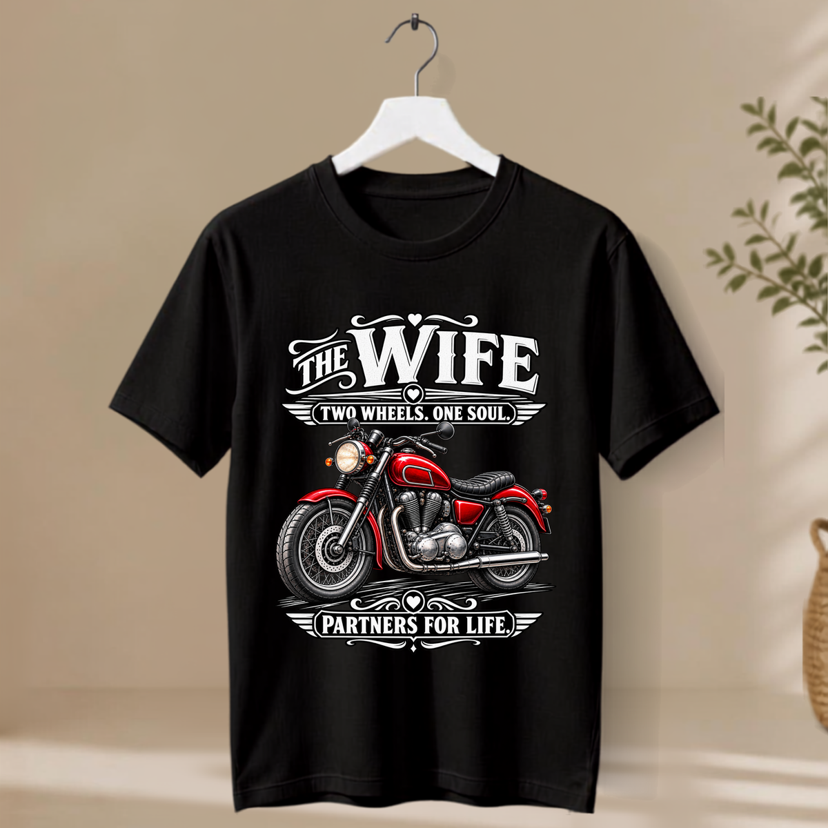 T-Shirt - The Wife, Two Wheels One Soul