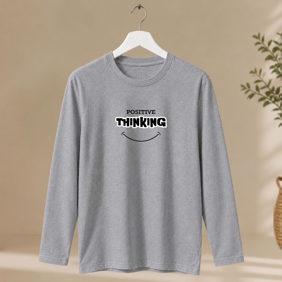 Men's Full Sleeve T-Shirt - Positive Thinking