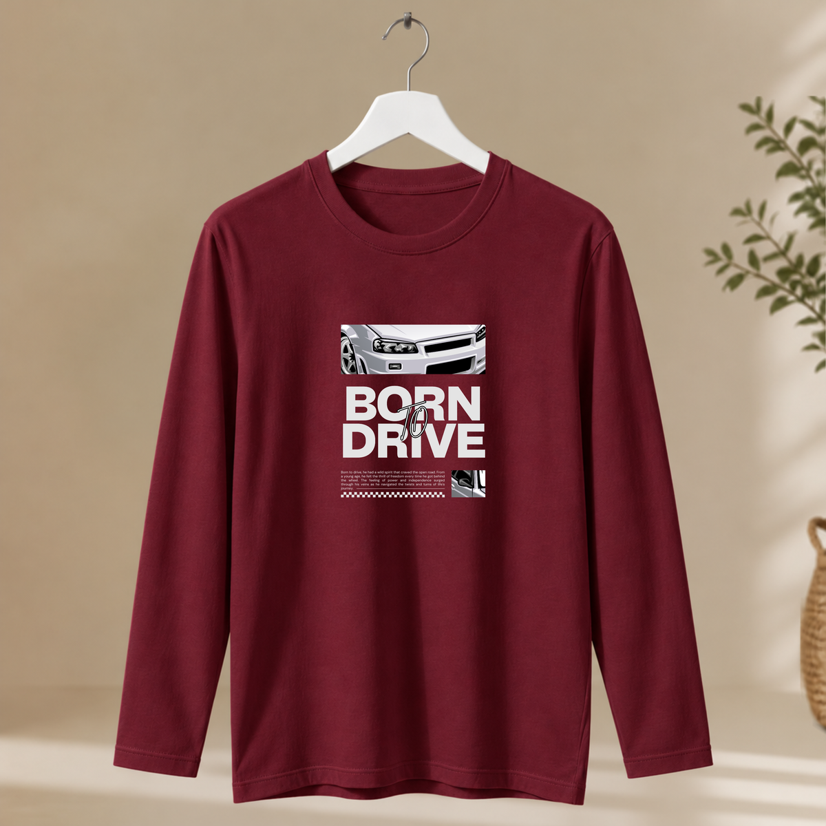 Men's Full Sleeve T-Shirt - Born To Drive