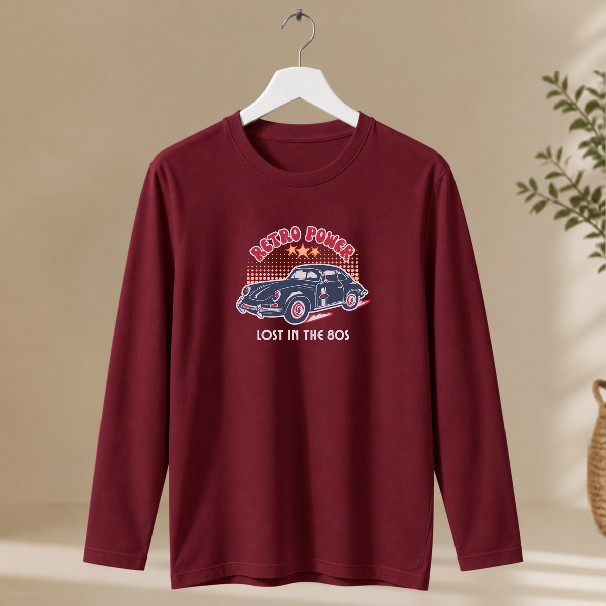Men's Full Sleeve T-Shirt - Retro Power