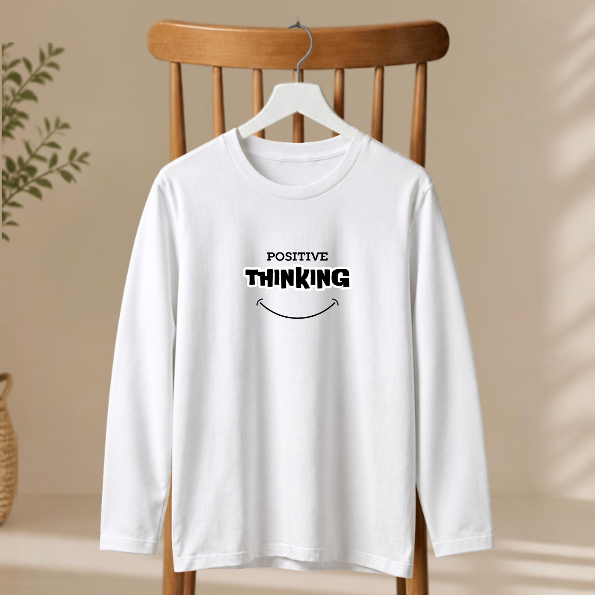 Men's Full Sleeve T-Shirt - Positive Thinking