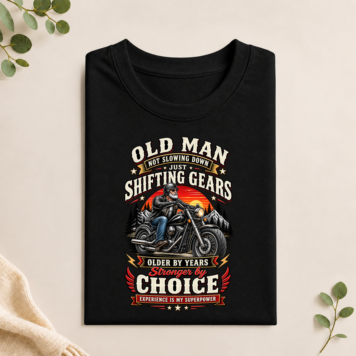 T-Shirt - Old Man Shifting Gears