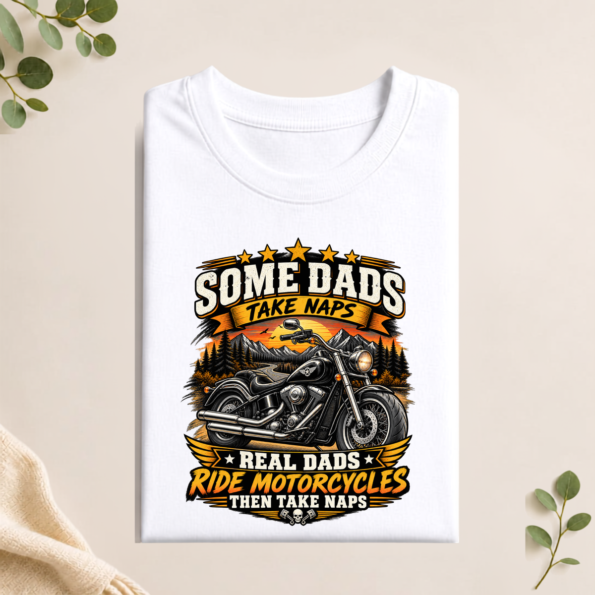 T-Shirt - Real Dads Ride Motorcycles Then Take Naps