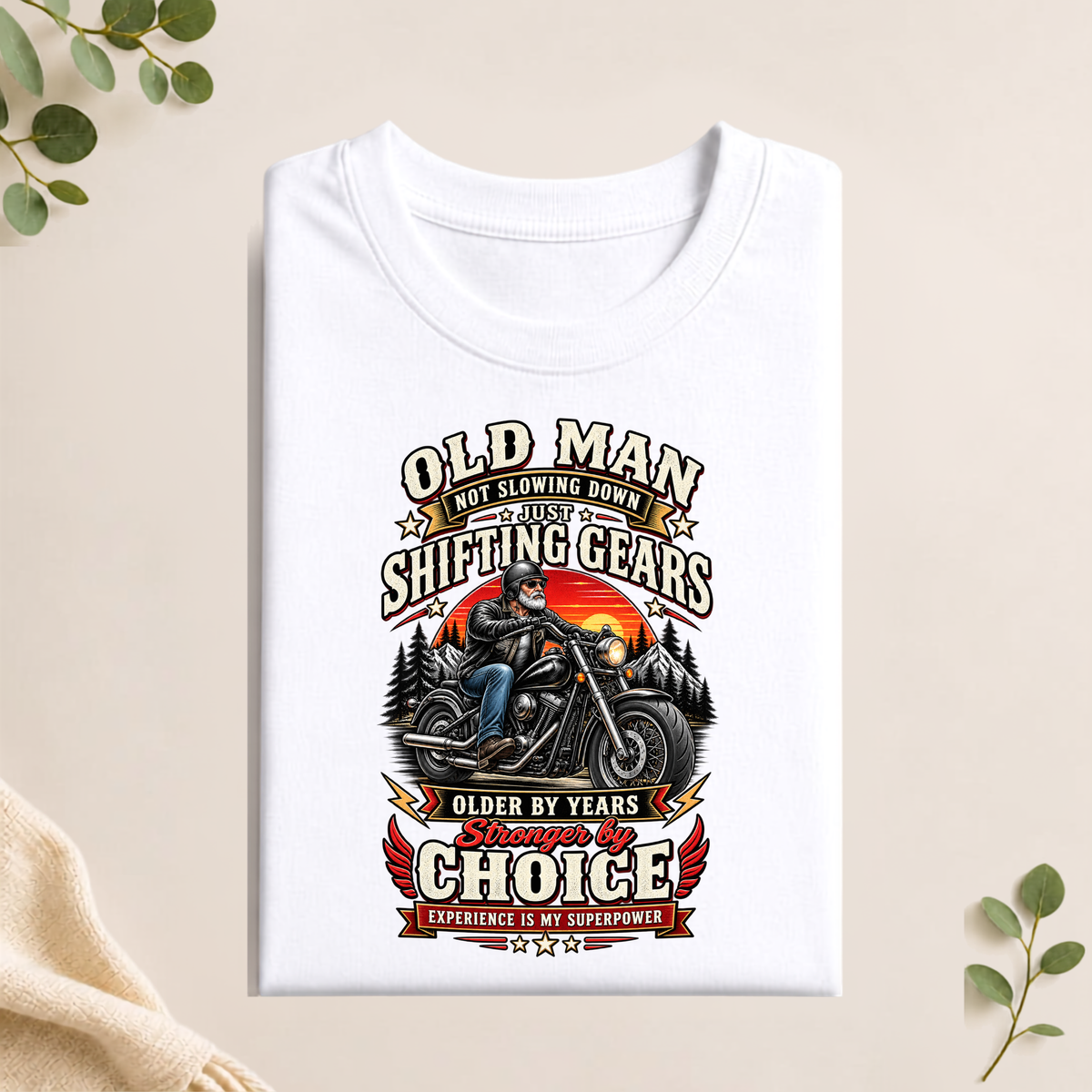 T-Shirt - Old Man Shifting Gears