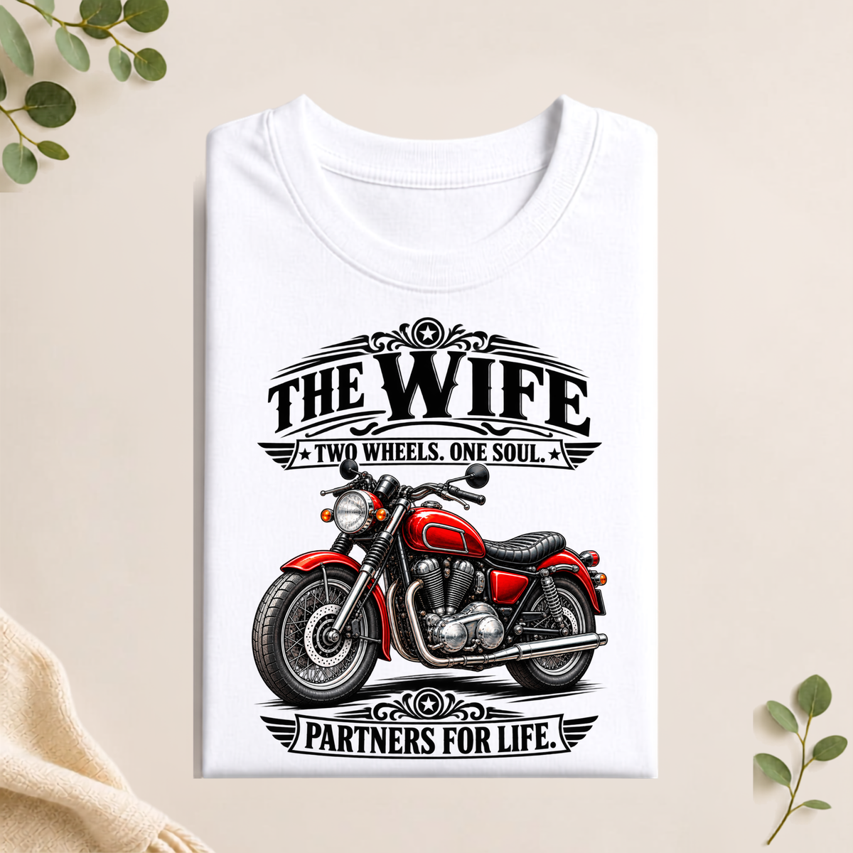 T-Shirt - The Wife, Two Wheels One Soul